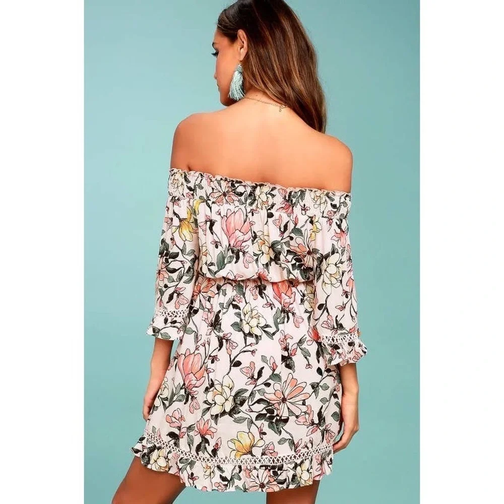 Lulu’s Off The Shoulder Dress - Picture 4 of 7